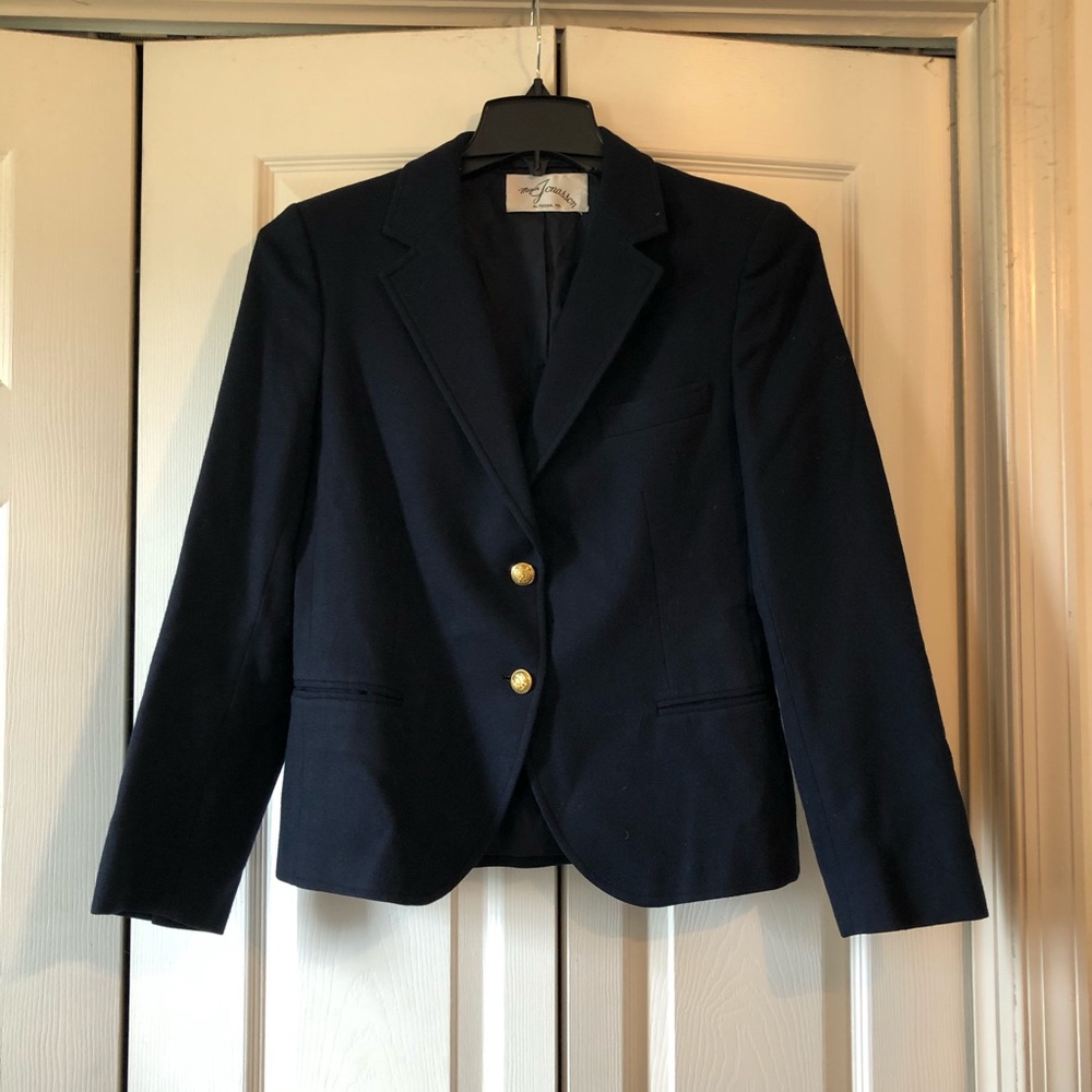 Vintage Stanley Blacker Blue Wool Blazer 12